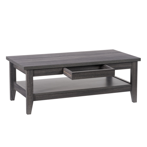 CorLiving LHW-710-C Hollywood DarkGrey Coffee Table with Drawers