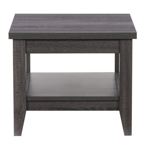 CORLIVING  Lhw-710-E Hollywood Dark Sidetable With Shelf In Grey