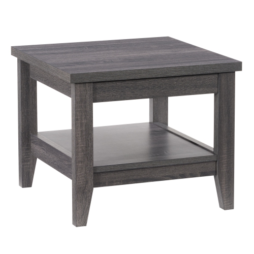 CorLiving LHW-710-E Hollywood Dark Grey SideTable with Shelf