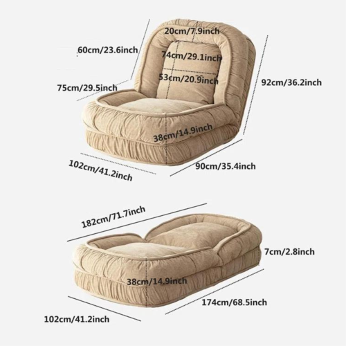 LivinVeluris Large Bean Bag Chair & Lounger - Green