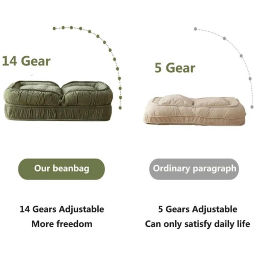 LivinVeluris Large Bean Bag Chair & Lounger - Green