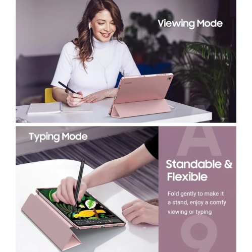 Samsung Galaxy Tab A9 Plus / A9+ 11" 2023 Case - Slim Soft TPU Translucent Frosted Back Cover, Rose Gold