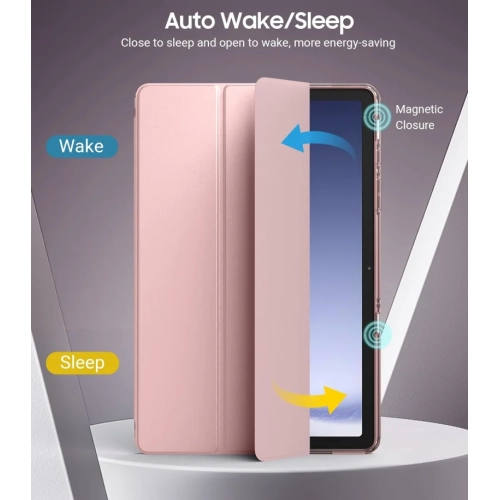 Samsung Galaxy Tab A9 Plus / A9+ 11" 2023 Case - Slim Soft TPU Translucent Frosted Back Cover, Rose Gold