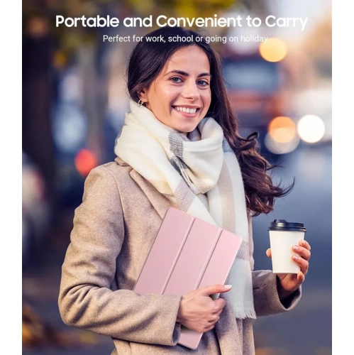 Samsung Galaxy Tab A9 Plus / A9+ 11" 2023 Case - Slim Soft TPU Translucent Frosted Back Cover, Rose Gold