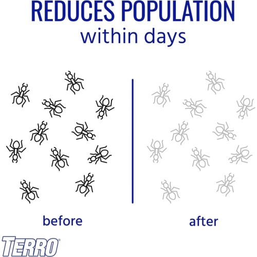 TERRO T300B Liquid Ant Killer - 12 Bait Stations for Effective Ant Control