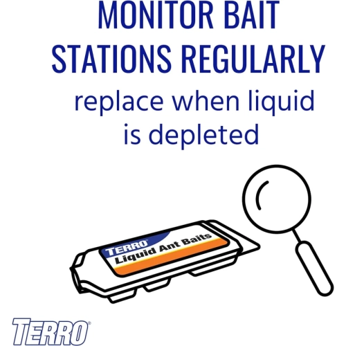 TERRO T300B Liquid Ant Killer - 12 Bait Stations for Effective Ant Control