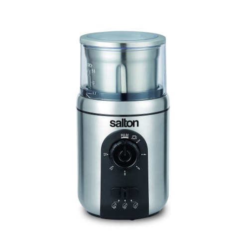 Salton - Smart Coffee/Herb/Spice Grinder, 12 Cup Capacity, Stainless Steel