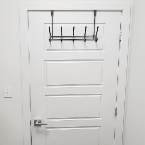 ITY International - Rail of 10 Hooks for Door, Silver Nickel