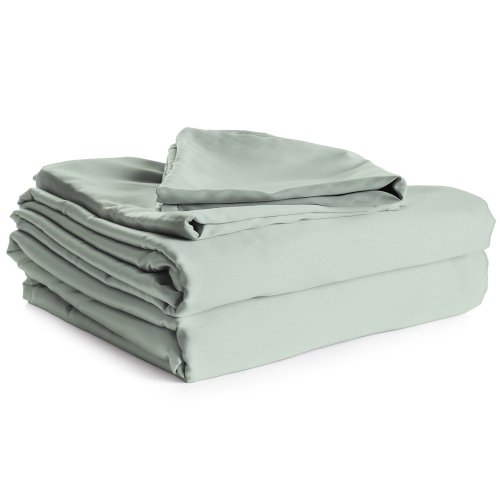 COTTON HOUSE  - 100% Cotton Sheet Set, 450 Thread Count, Queen Size In Green