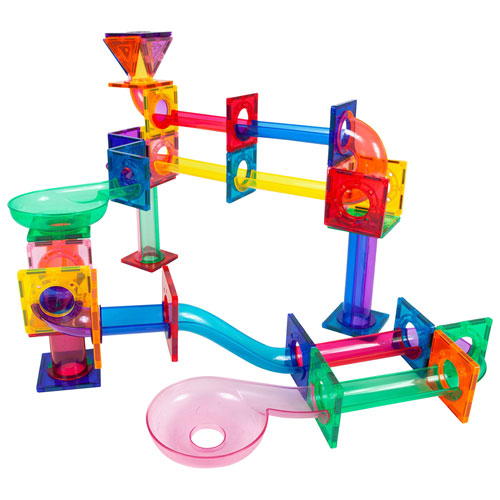 PicassoTiles Magnetic Marble Run Set - 71 Pieces