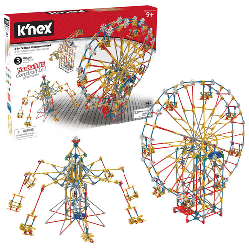 Jeu de construction classique 3-en-1 de parc d'attractions de K'NEX - 744 pièces