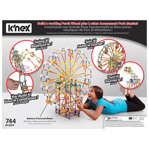 Jeu de construction classique 3-en-1 de parc d'attractions de K'NEX - 744 pièces