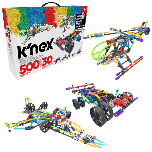 Jeu de construction classique avec roues et ailes de K'NEX - 500 pièces