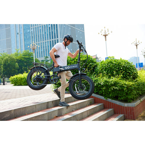 Vélo de ville électrique repliable GoExpress de GoPowerBike - Noir