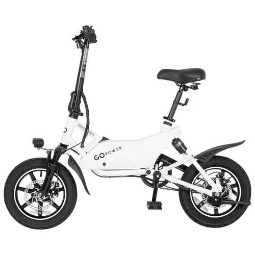 Vélo de ville électrique repliable et compact GoSpyder de GoPowerBike - Blanc