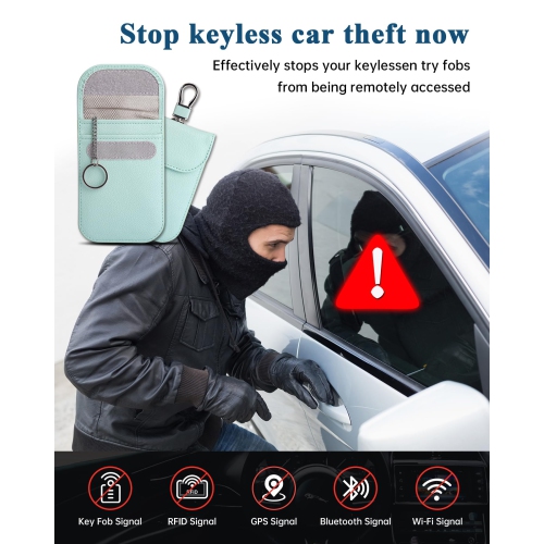 Bag for Key Fob, Faraday Key Fob Protector, Anti-Theft Pouch,Anti-Hacking Case Blocker, RFID Signal Blocking Bag for Car Key
