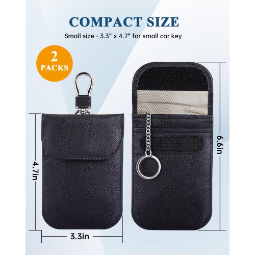 Sac pour porte-clés, protecteur pour porte-clés Faraday, pochette antivol, bloqueur de boîtier antivol, sac de blocage de signal RFID pour clé de