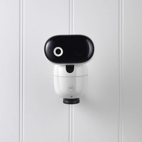 Interphone de surveillance vidéo motorisé HD 5 po de Motorola avec indicateur de niveau sonore DEL - Blanc