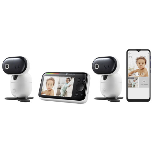 Motorola 5" Wi-Fi Motorized Smart Monitor - Double Camera - White