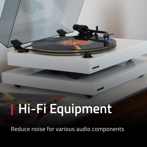 Fluance IB40 Turntable Isolation Base and Vinyl Record Weight Stabilizer with Rubberized Finish