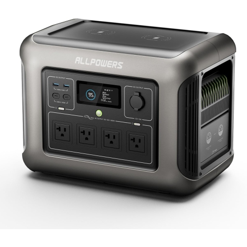 ALLPOWERS R1500 Portable Power Station, 1152Wh LiFePO4 Battery Backup w/ 4 1800W AC Outlets