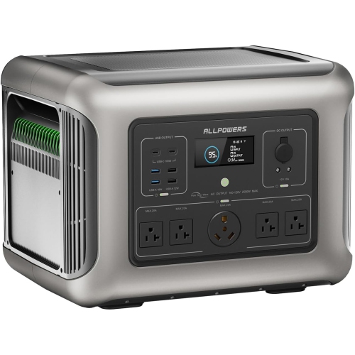 ALLPOWERS  R2500 Solar Generator 2500W (4000W Peak), 2016Wh Lifepo4 Portable Power Station