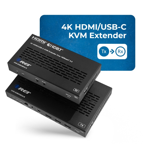OREI 4K HDMI/USB-C HDBaseT 3.0 Extender Over CAT6/7 With KVM