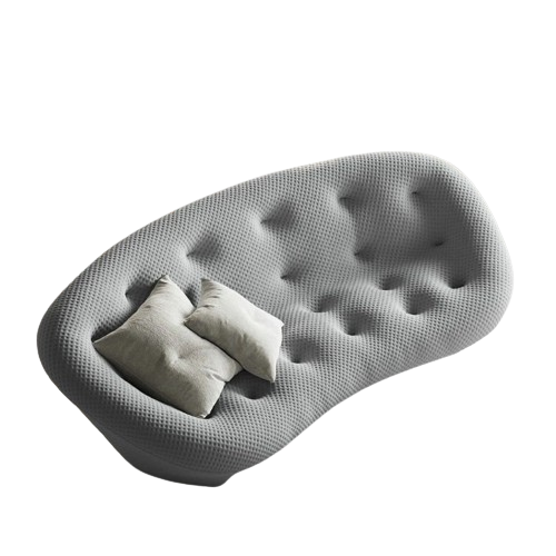 LIVINVELURIS  Modern Shell Sofa - Moon In Gray