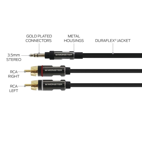 Câble audio RCA vers 3,5&nbsp;mm 6&nbsp;pi de Monster