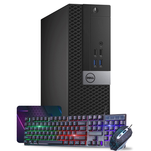 Refurbished - Dell OptiPlex 5040 SFF Desktop Computer PC | New 24-inch FHD Monitor | Intel i5 Quad-Core CPU | 32GB DDR4 RAM | 2TB SSD | Windows 10