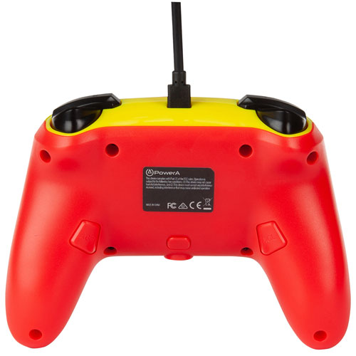 Manette avec fil améliorée de PowerA pour Switch - Pikachu