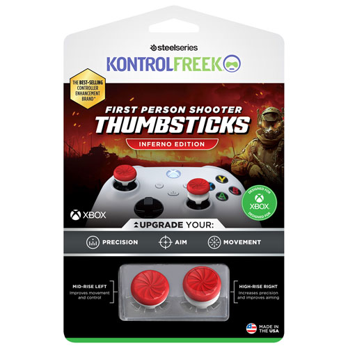 KontrolFreek Performance Thumbsticks Inferno Edition for PS5 - Red/White