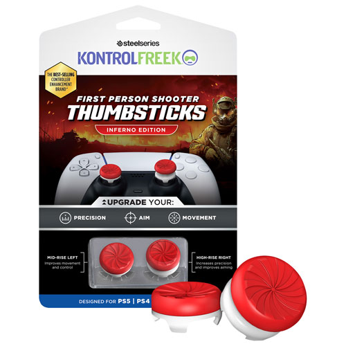 Capuchons antidérapants Performance de KontrolFreek édition Inferno pour Xbox Series X - Rouge/Blanc