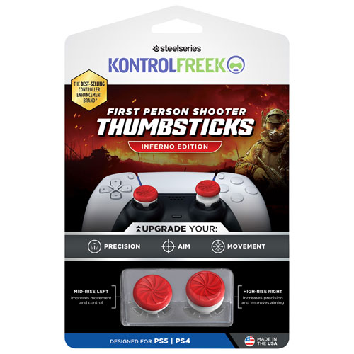 Capuchons antidérapants Performance de KontrolFreek édition Inferno pour Xbox Series X - Rouge/Blanc