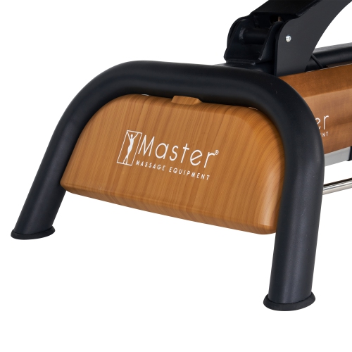 Master massage – Table beauté/base chêne/dessus crème/revêtement noir interchangeable Atlas Liftback électrique à hauteur réglable