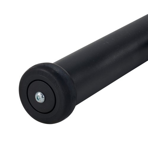 Master massage – Table beauté/lit spa réglable Atlas Deluxe à hauteur relevable électrique, base chêne, dessus crème, revêtement noir interchangeable