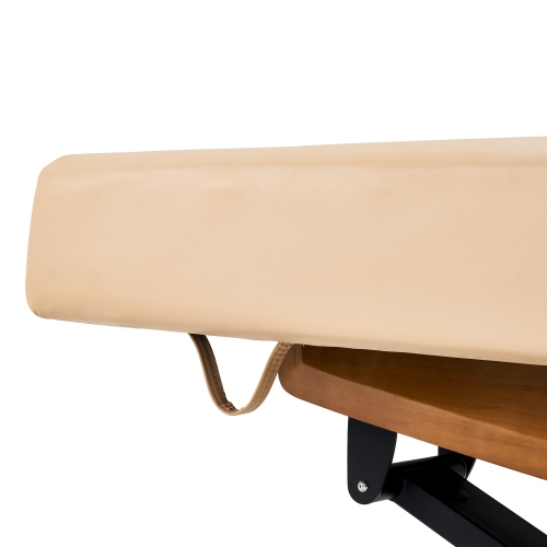 Table beauté/lit spa plat/hauteur réglable Atlas de Master massage - dessus crème/base chêne
