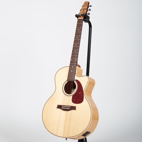 Seagull 051960 Performer CW Mini Jumbo Flame Maple HG Presys II 6 String RH Acoustic Electric Guitar with Gig Bag