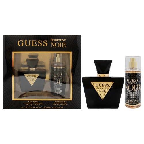 GUESS  Seductive Noir By for Women - 2 PC Gift Set 2.5OZ Edt Spray, 4.2OZ Fragrance Mist