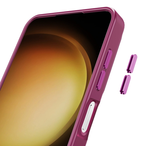 XCRS Matt Hybrid Case Clear with Metallic Style Button Hard Cover for Samsung Galaxy A35 5G