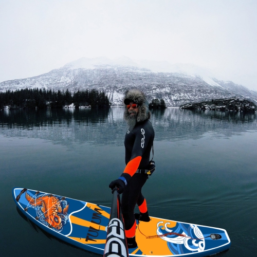 Planche à rame gonflable XL de WINGOMART avec accessoires et sac de transport de qualité supérieure 12 pi |Planche à pagaie améliorée avec 3 ailerons