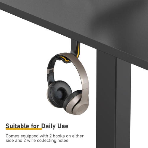 All-in-One Electric Standing Desk, Ergonomic Adjustable Sit Standing Desk Computer Desk with 43 x 24 inch Table Top(Whole-Piece Desktop, 154lbs