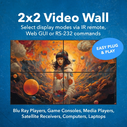 OREI 4K@60Hz 4x4 Seamless Matrix With Video Wall