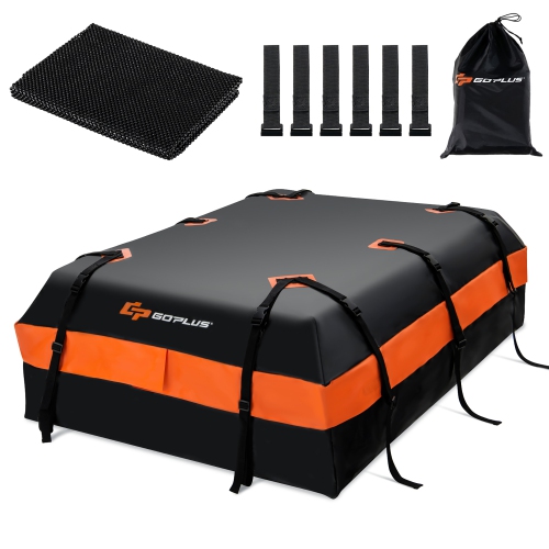 COSTWAY  Goplus 21 Cubic Feet Car Roof Bag Rooftop Cargo Carrier Waterproof Soft Top Luggage Bag