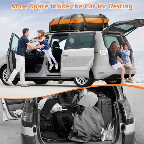 Goplus 21 Cubic Feet Car Roof Bag Rooftop Cargo Carrier Waterproof Soft Top Luggage Bag