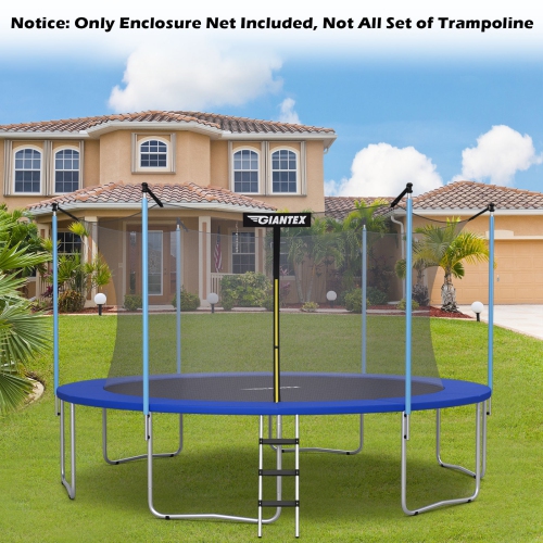 Costway 15FT Trampoline Replacement Safety Enclosure Net Weather-Resistant