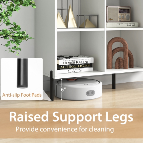 Costway 6 Cube Storage Shelf Organizer Bookcase Square Cubby Cabinet Bedroom