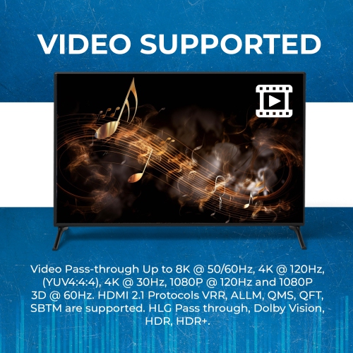 OREI 48Gbps 8K Audio Extractor With S/PDIF And L/R Output, Dolby Vision