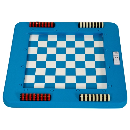 SWIM CENTRAL  20" And White Floating Checkers And Backgammon Swimming Pool Board Game Combo In Blue We love the floating game board