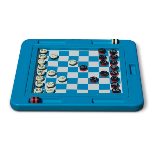 20" Blue and White Floating Checkers and Backgammon Swimming Pool Board Game Combo